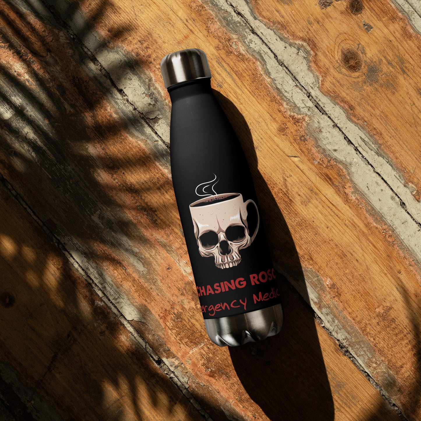 Chasing ROSC Stainless steel water bottle