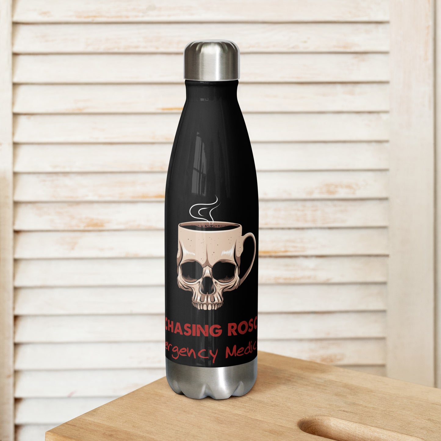 Chasing ROSC Stainless steel water bottle